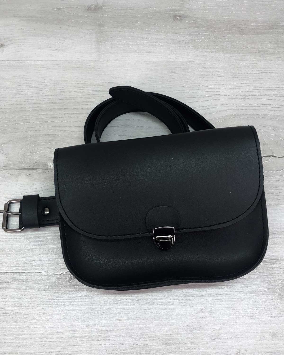 

Сумочка на пояс- клатч Stacy черная