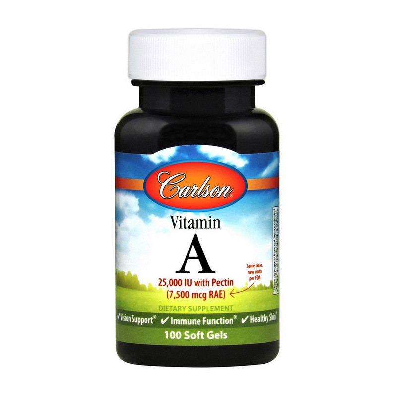 

Витамин А Carlson Labs Vitamin A 7,500 mcg (100 softgels)