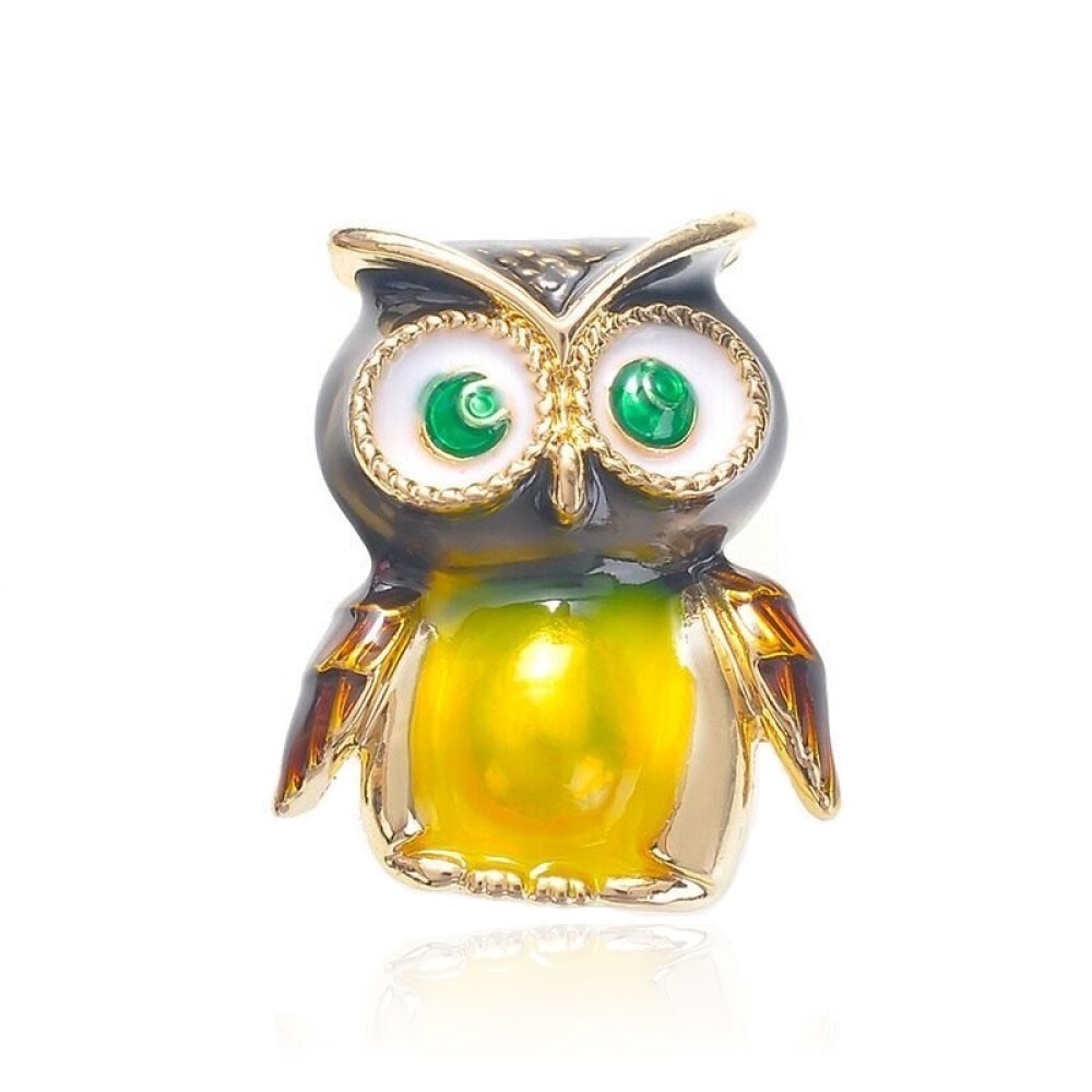 

Брошь унисекс BROCHE бижутерия с эмалью Птицы Сова BRBF111779