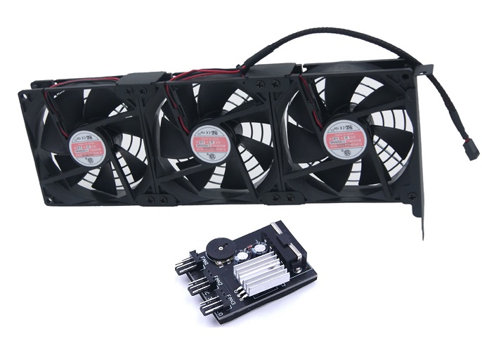 

Система охлаждения SNOWFAN для видеокарт (PCI слот) Fan Hub плюс Реобас 0-1800±10
