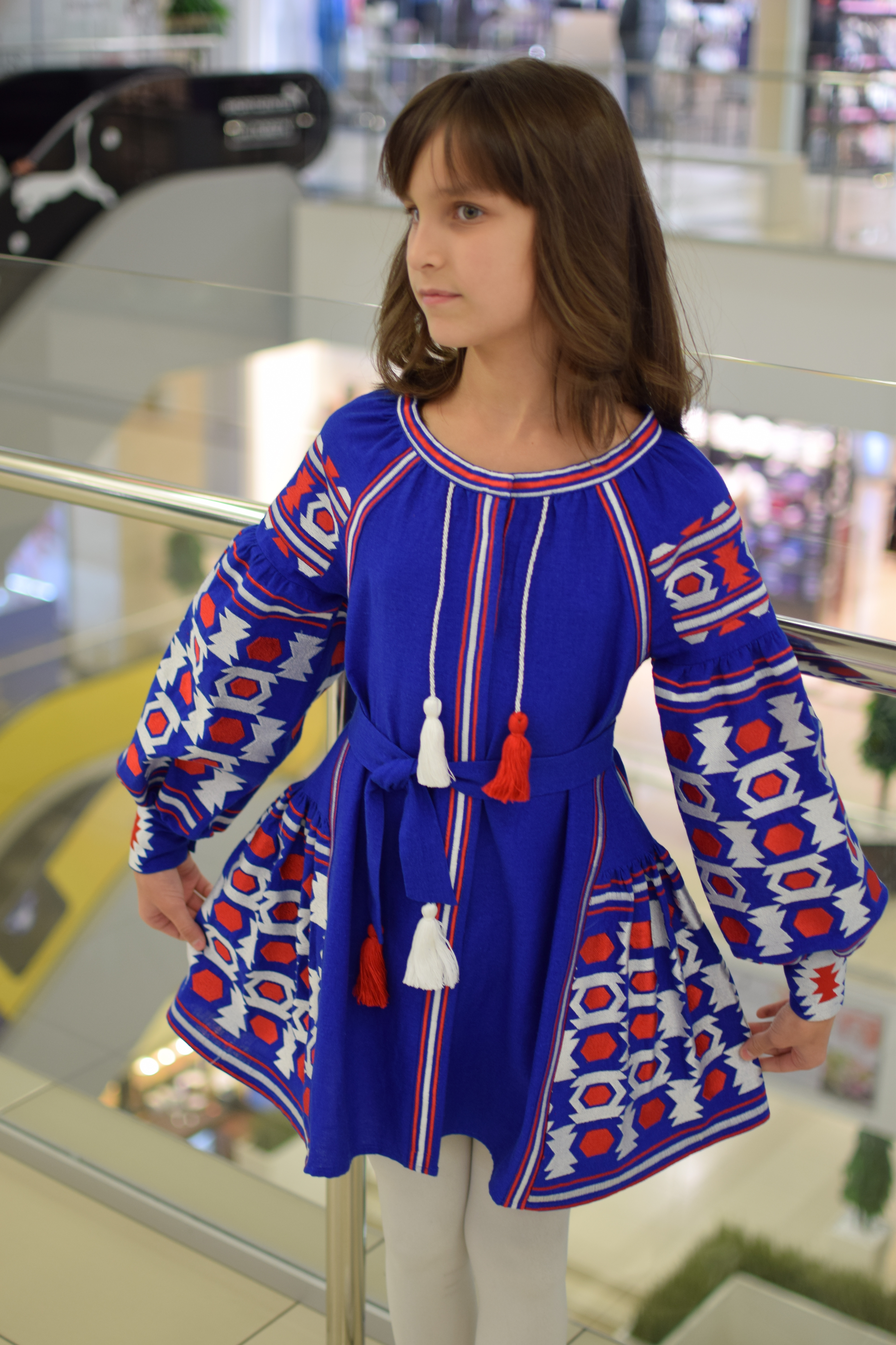 

Дитяча вишиванка UkrLook "Геометрична фантазія" XL Синя (1008500256)