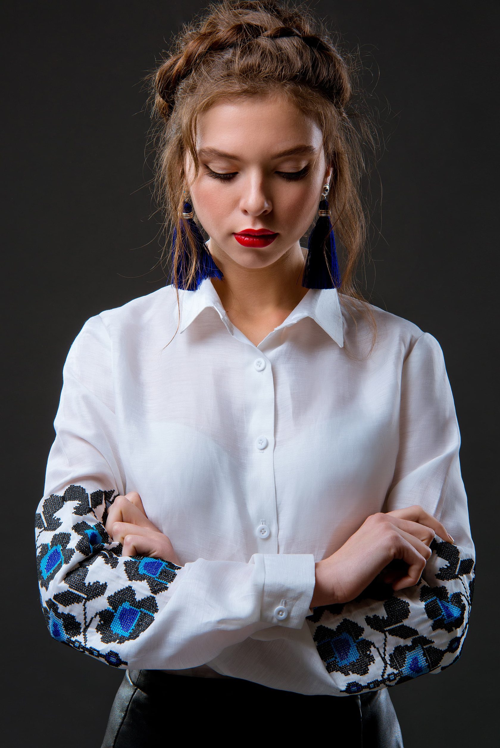 

Вишиванка UkrLook жіноча з автентичною вишивкою  Біла, Вишиванка UkrLook жіноча з автентичною вишивкою M Біла