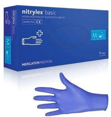 

Перчатки нитриловые Nitrulrx Basic синие (уп 100шт 50пар) размер XL (7569)