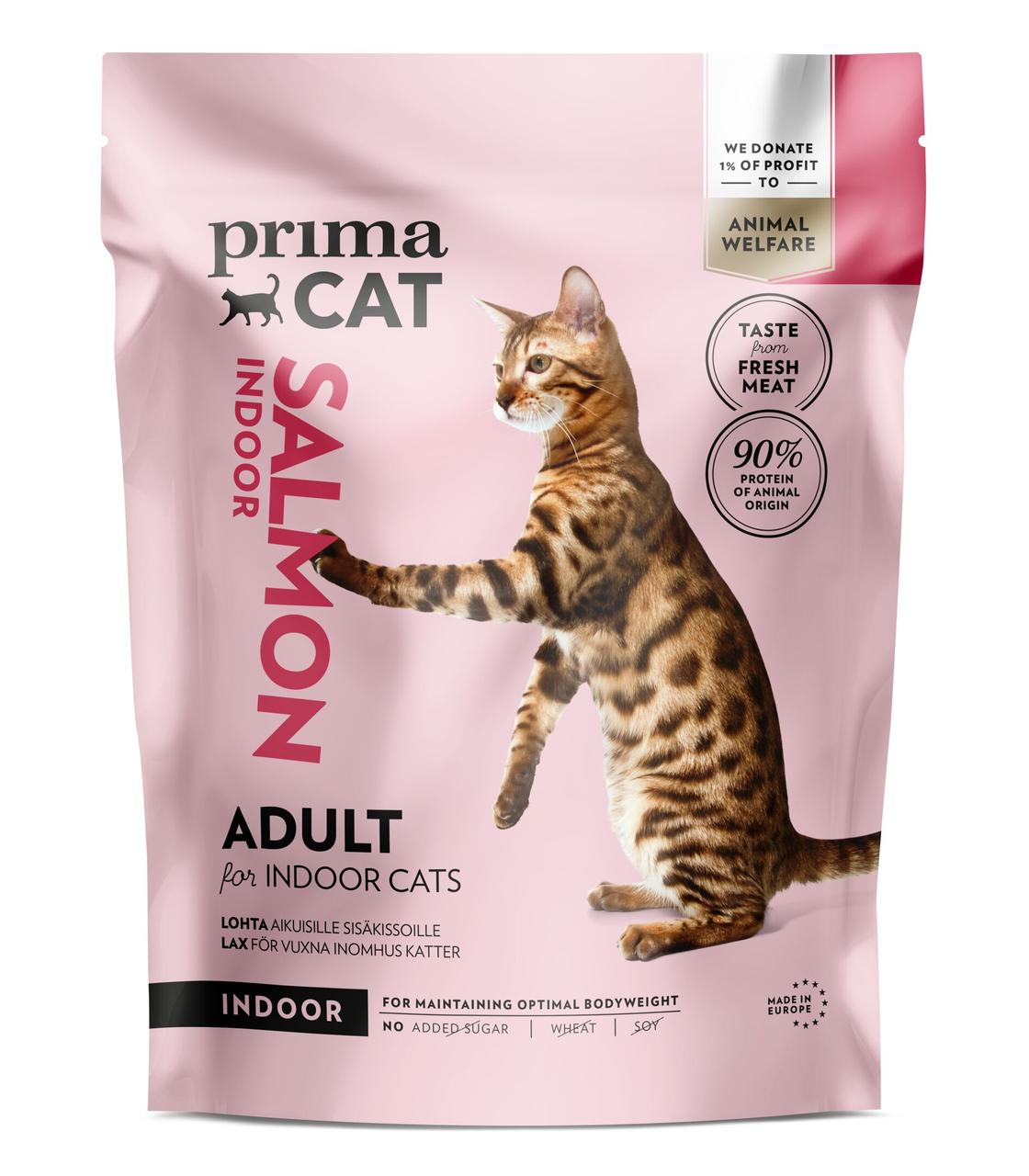 

Сухой корм для домашних кошек и котов c лососем Prima Pet Premium 1.4 кг