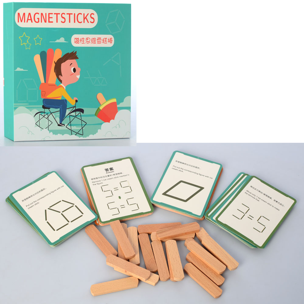 

Деревянная игрушка Игра MD 2634 (24шт) фигурки,магнитн.наклейк,карточки,альбом,в кор-ке, 24,5-22-3см