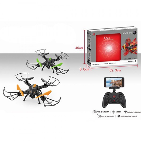

Квадрокоптер LH-X43WF (12шт) р/у,аккум,39см,камера, свет,зап.лопасти,USBзар,2цв,в кор-ке, 52-40-9см
