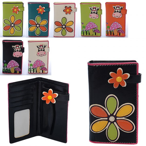 

Кошелек 1097-2 (300шт) портмоне, застежка-кнопка, микс видов, в кульке, 15,5-9-2см