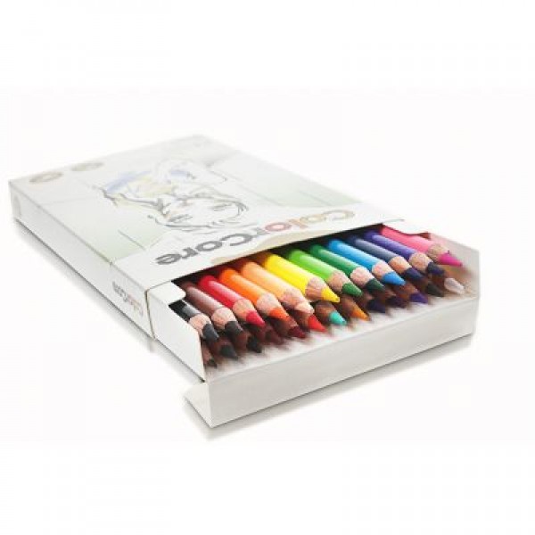 

Олівці 24 кольори круглі d=4.0+1 графитний НВ,ColorCore (new),3130-24CB,TM"Marco"
