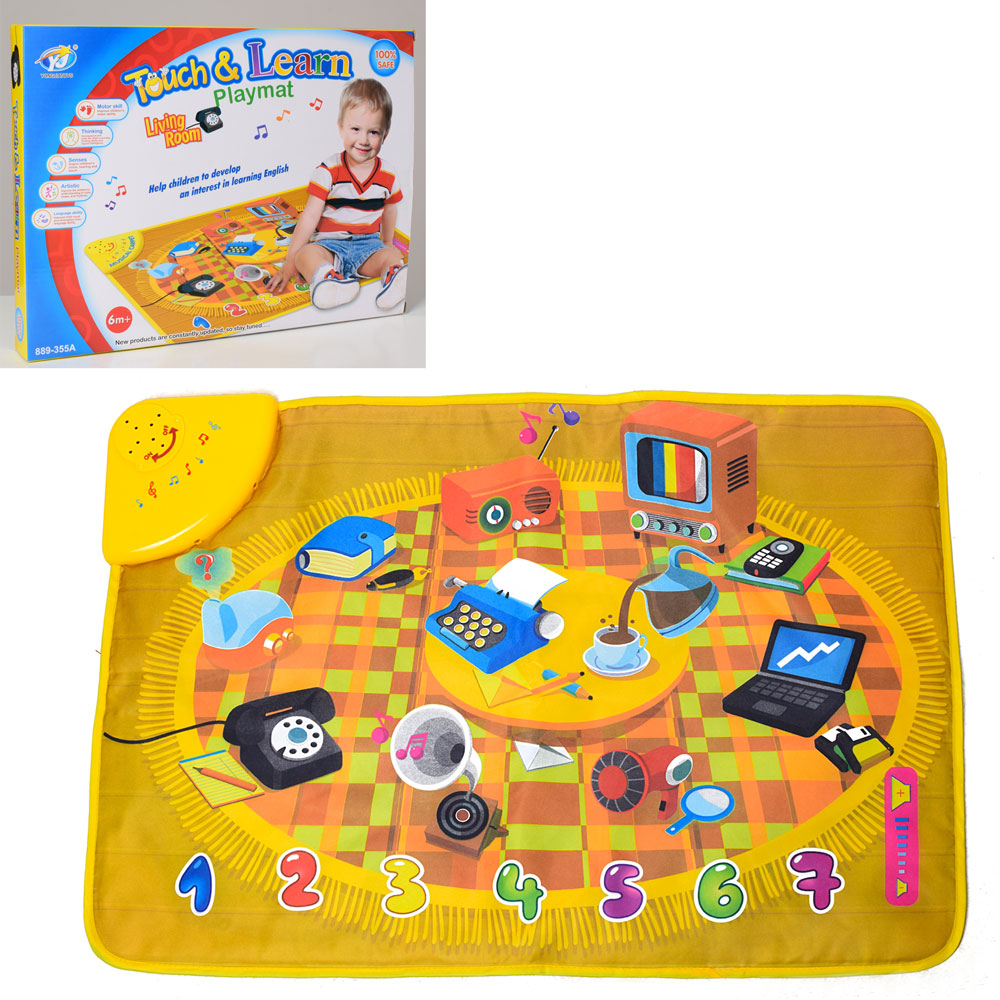 

Коврик 889-355A (24шт) игровой, 68-46см, обус, зв(англ), свет, на бат-ке, в кор-ке, 37-27-4см
