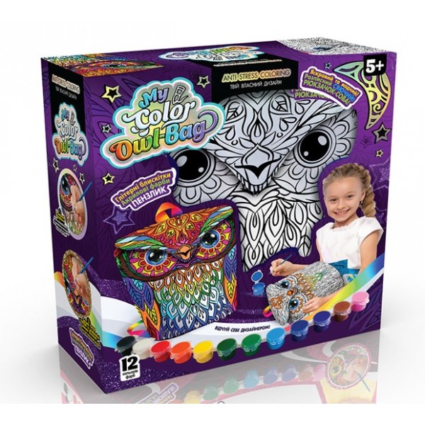 

Креативна творчість "My Color Owl-Bag" рюкзачок-сова укр.
