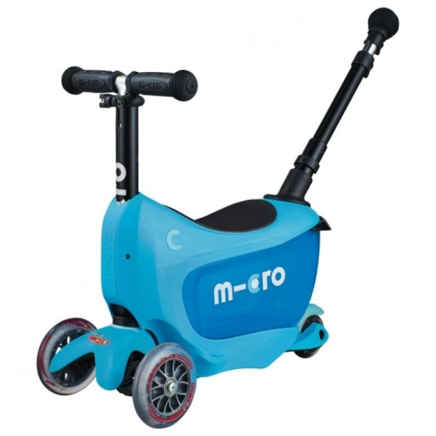 

Самокат MICRO серии "Mini2go Deluxe" - ГОЛУБОЙ (до 50 kg, до 20 kg с сидением, 3-х колесный)