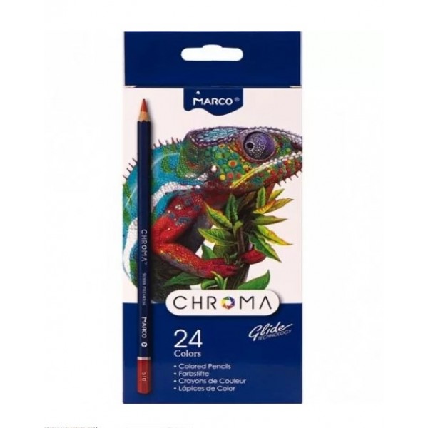 

Олівці 24 кольори шестигранні,Chroma,8010-24CB,ТМ"Marco"