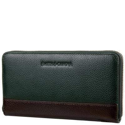

Кошелек женский кожаный SMITH&CANOVA FUL-26800-green-brn