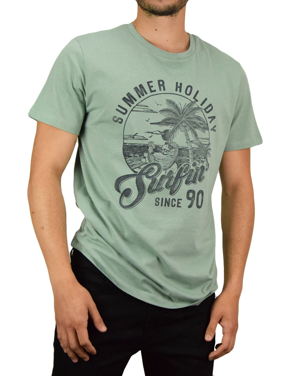 

Футболка JACK&JONES 12172009 Green Milieu L зеленый