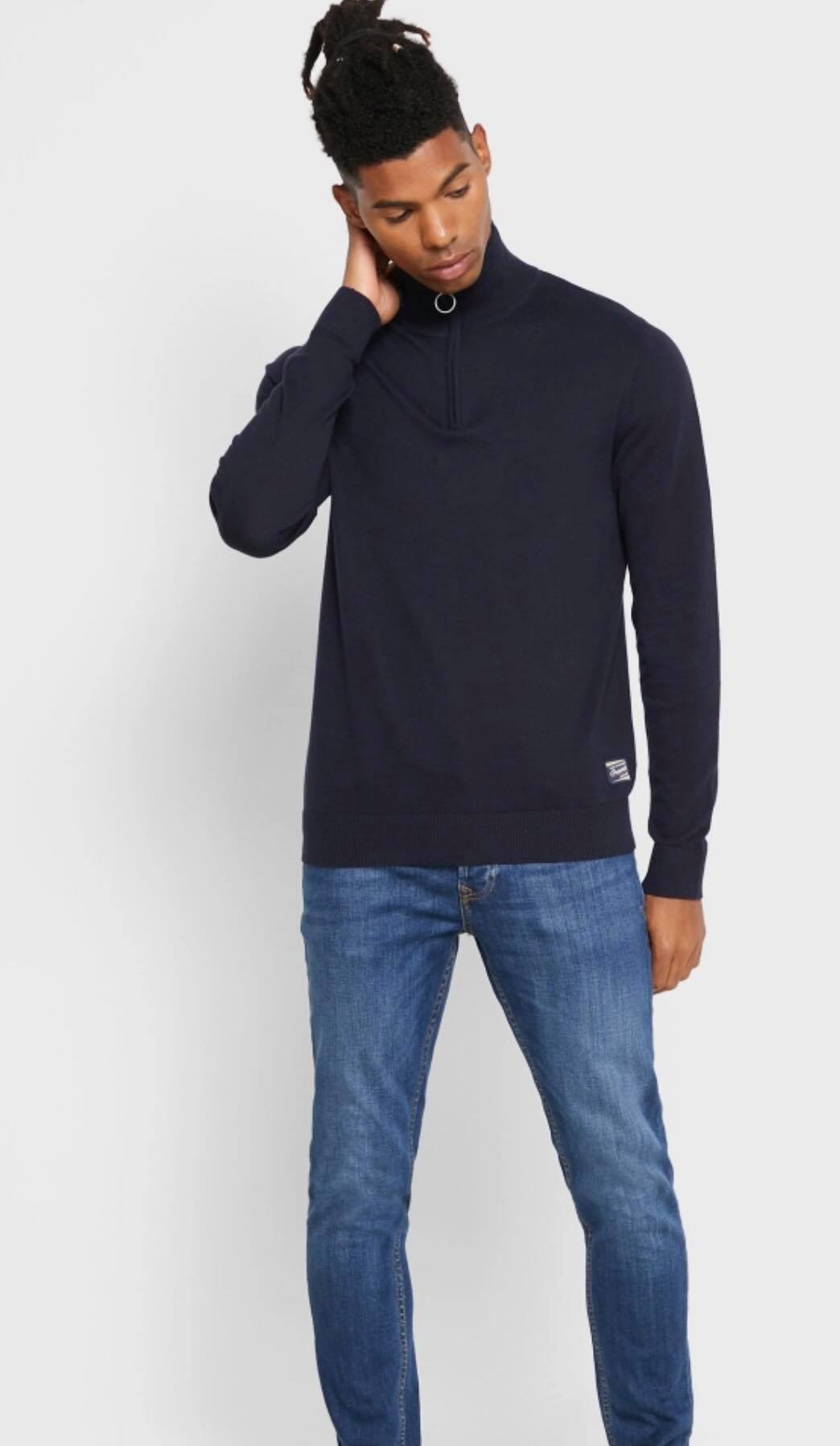 

Джемпер JACK&JONES4 12175736 Sky Captain M Тёмно-синий