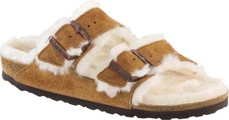 

Мужские шлепанцы Birkenstock Arizona Shearling Two Strap Slide Mink/Natural Suede 42