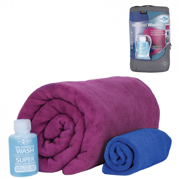 

Набір Sea To Summit Tek Towel Wash Kit XL Berry (1033-STS ATTKITXLBE)