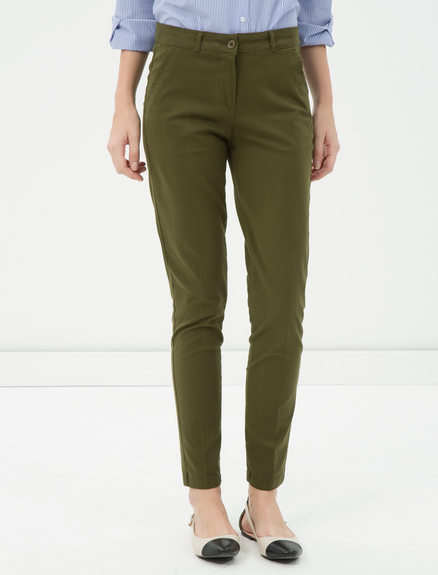 

Брюки Koton 7KAK42193YW 36 Khaki