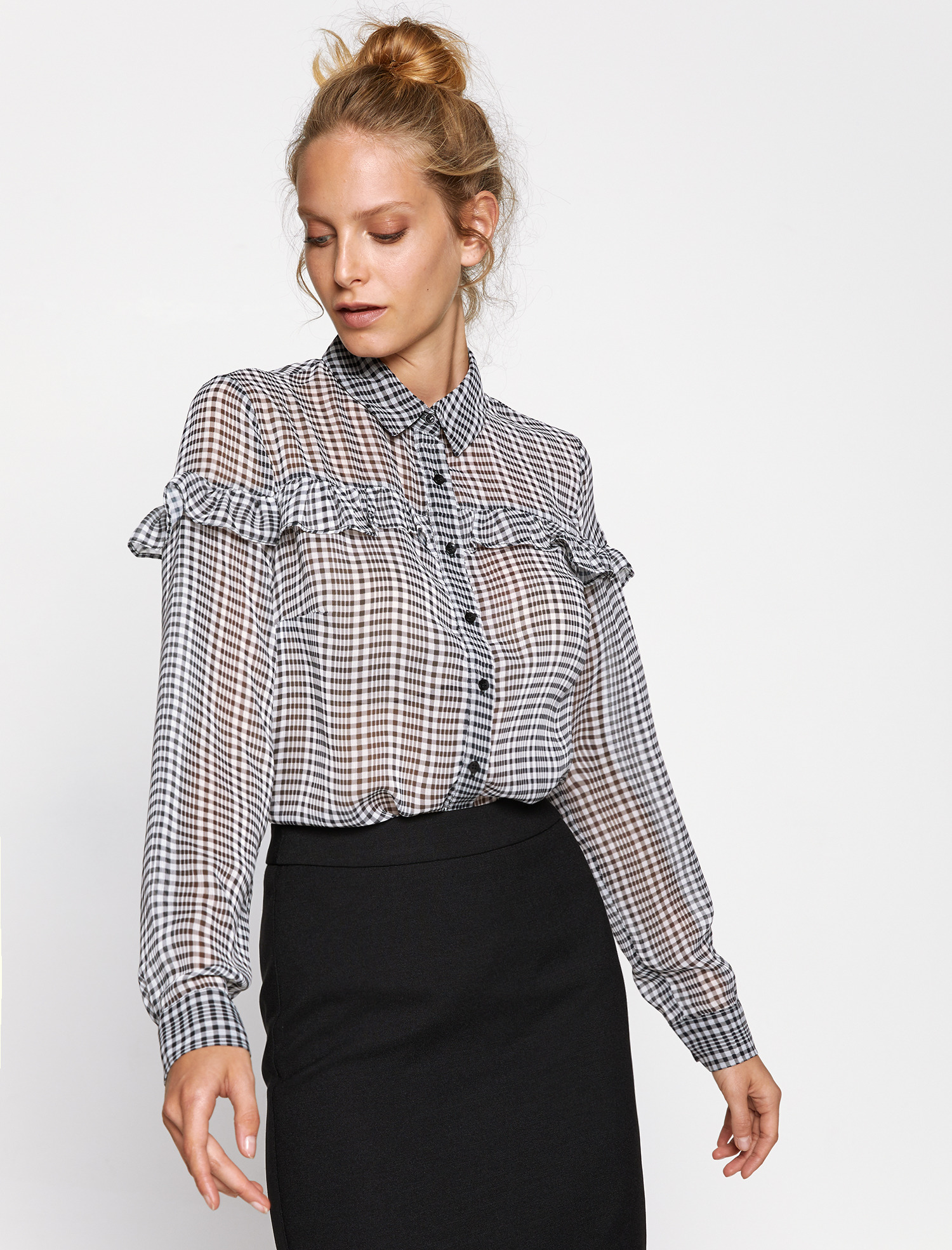 

Рубашка Koton 8KAK66930OW 40 Black Check