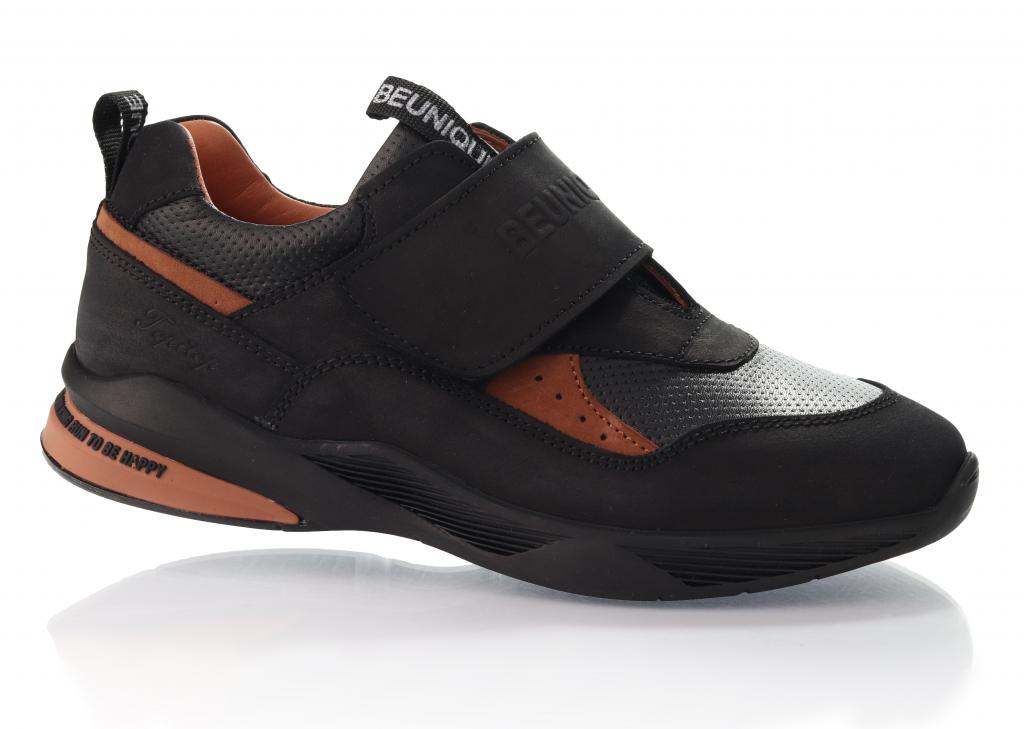 

Кроссовки TOPITOP 309 для мальчиков чёрно-коричневые, кожа+нубук. Размер 31