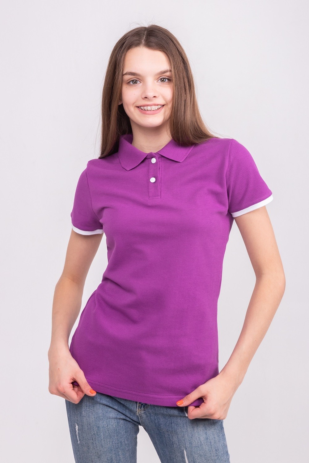 

Поло TvoePolo однотонное XL Фиолетовое (5717-14xl)