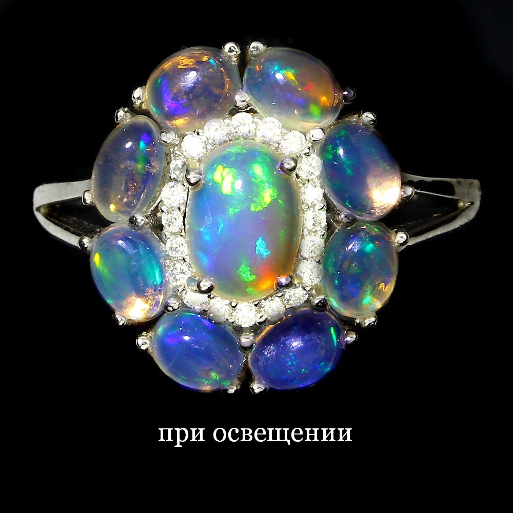 

Кольцо из серебра с опалом К1586 19 размер