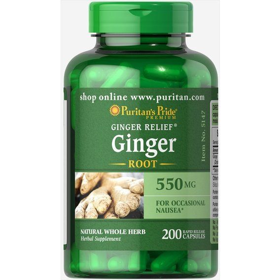 

Корень имбиря Ginger Root Puritan's Pride 550 мг 200 капсул (PP408)