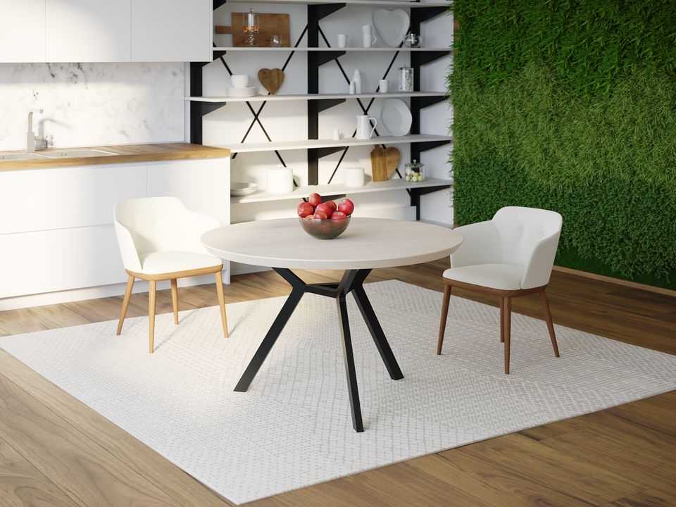 

Обеденный стол Skandi Wood SW110 Огаста 100 х 100 х 75 см МДФ+Шпон Дуб Белый