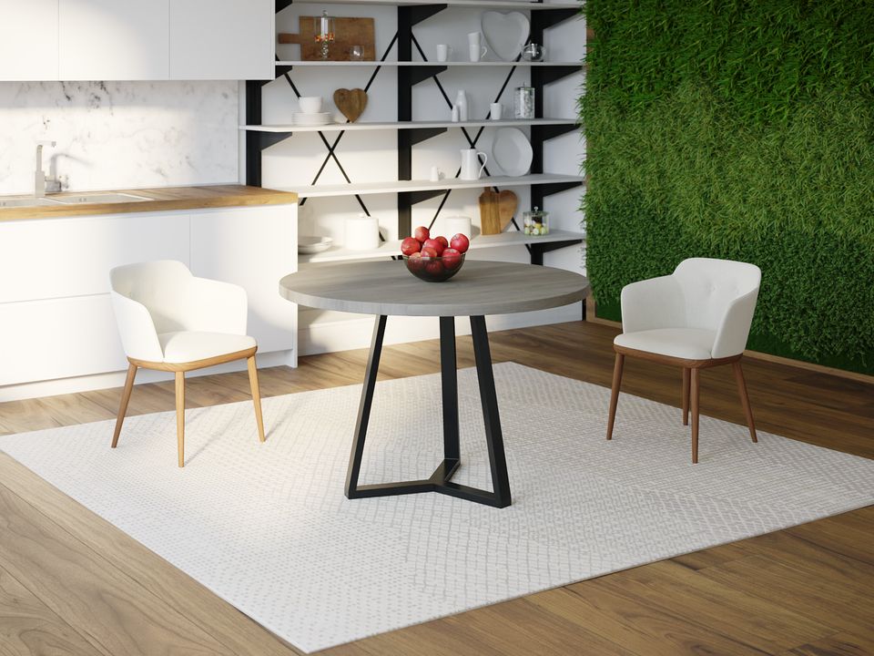 

Обеденный стол Skandi Wood SW040 Вайоминг Круглый ⌀ 130 см МДФ+Шпон Дуб Темно-Cерый