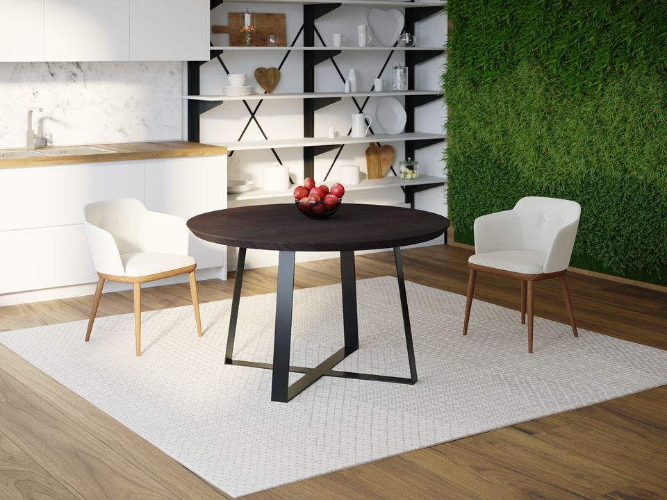 

Обеденный стол Skandi Wood SW062 Миссисипи Круглый ⌀ 90 см МДФ+Шпон Дуб Венге