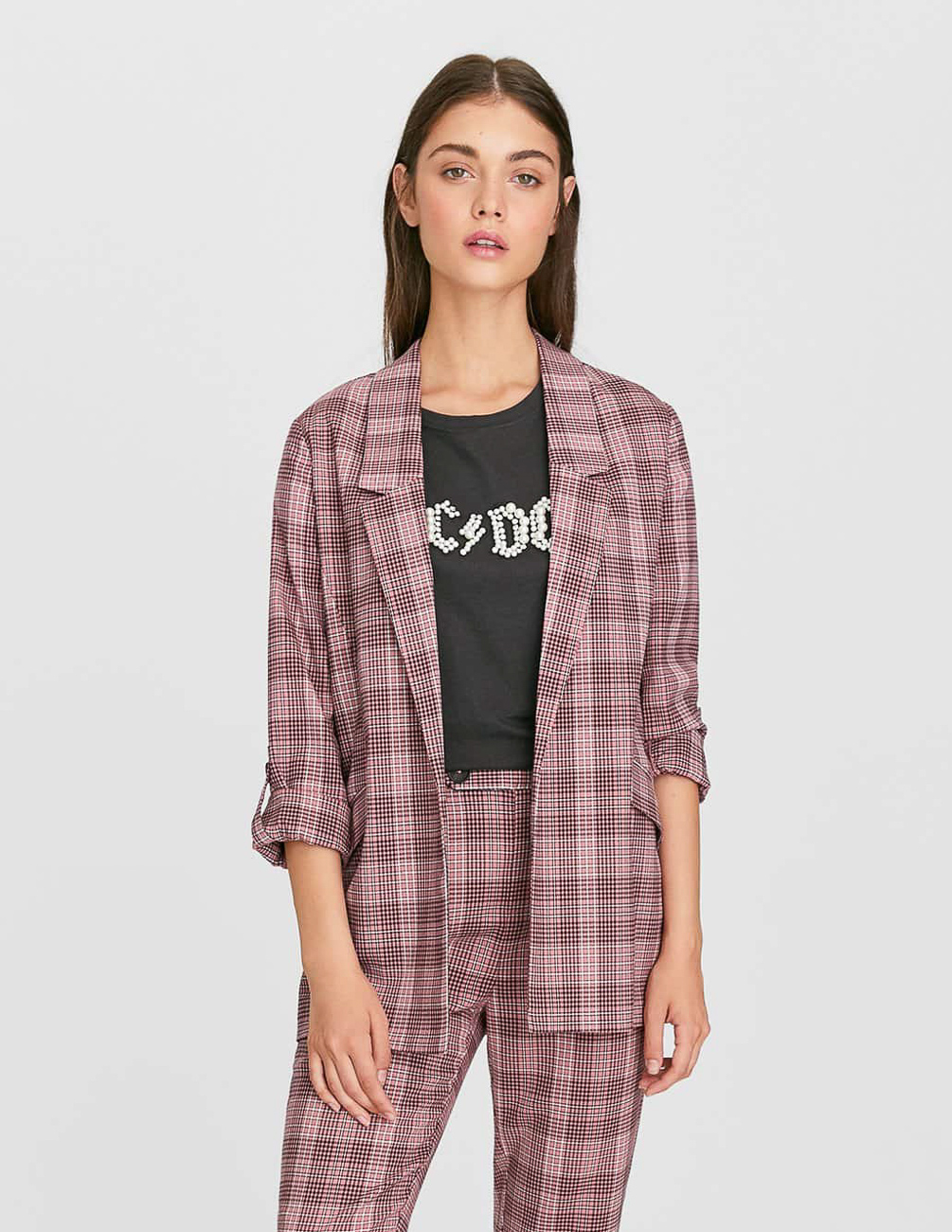 

Пиджак Stradivarius Ж1057915 (1900/396/141) цвет розовый XS