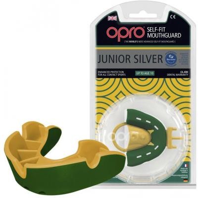 

Капа Opro Junior Silver - Green/Gold (art_002190003)
