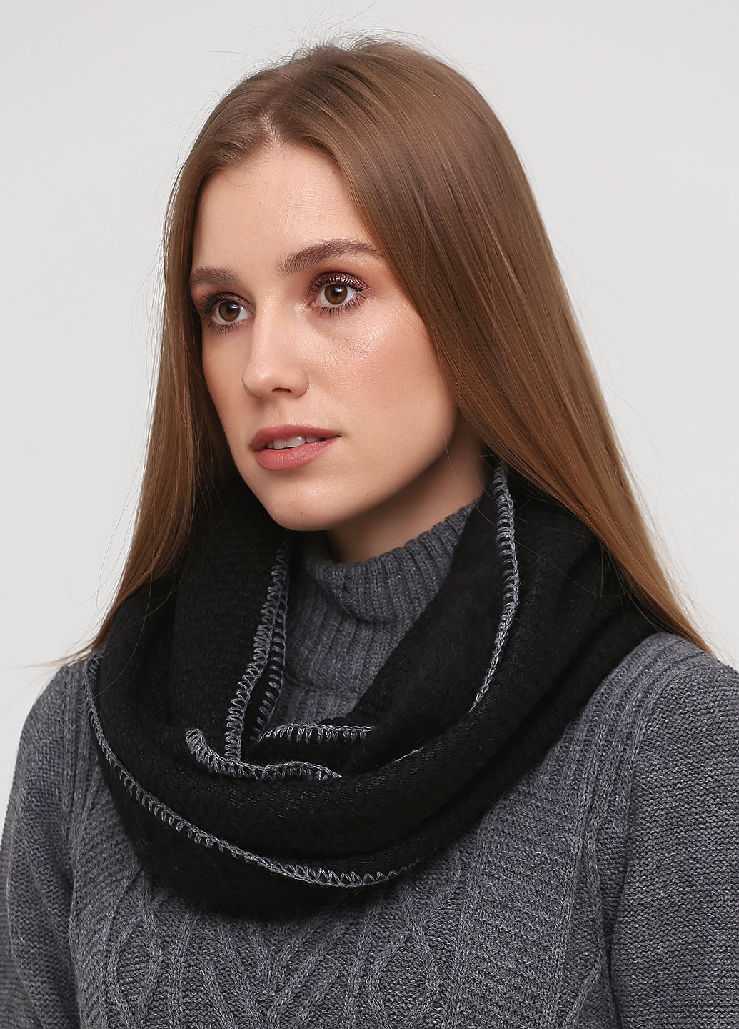 

Шарф-снуд Sisley smix05500053 uni Черный 2000000491967