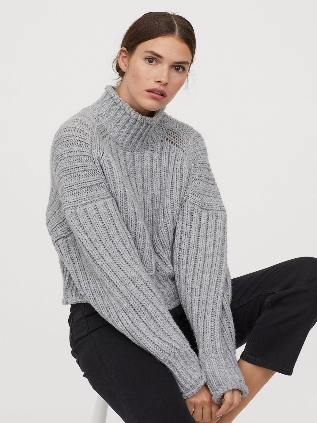 

Свитер H&M 0801309-0 XL Серый