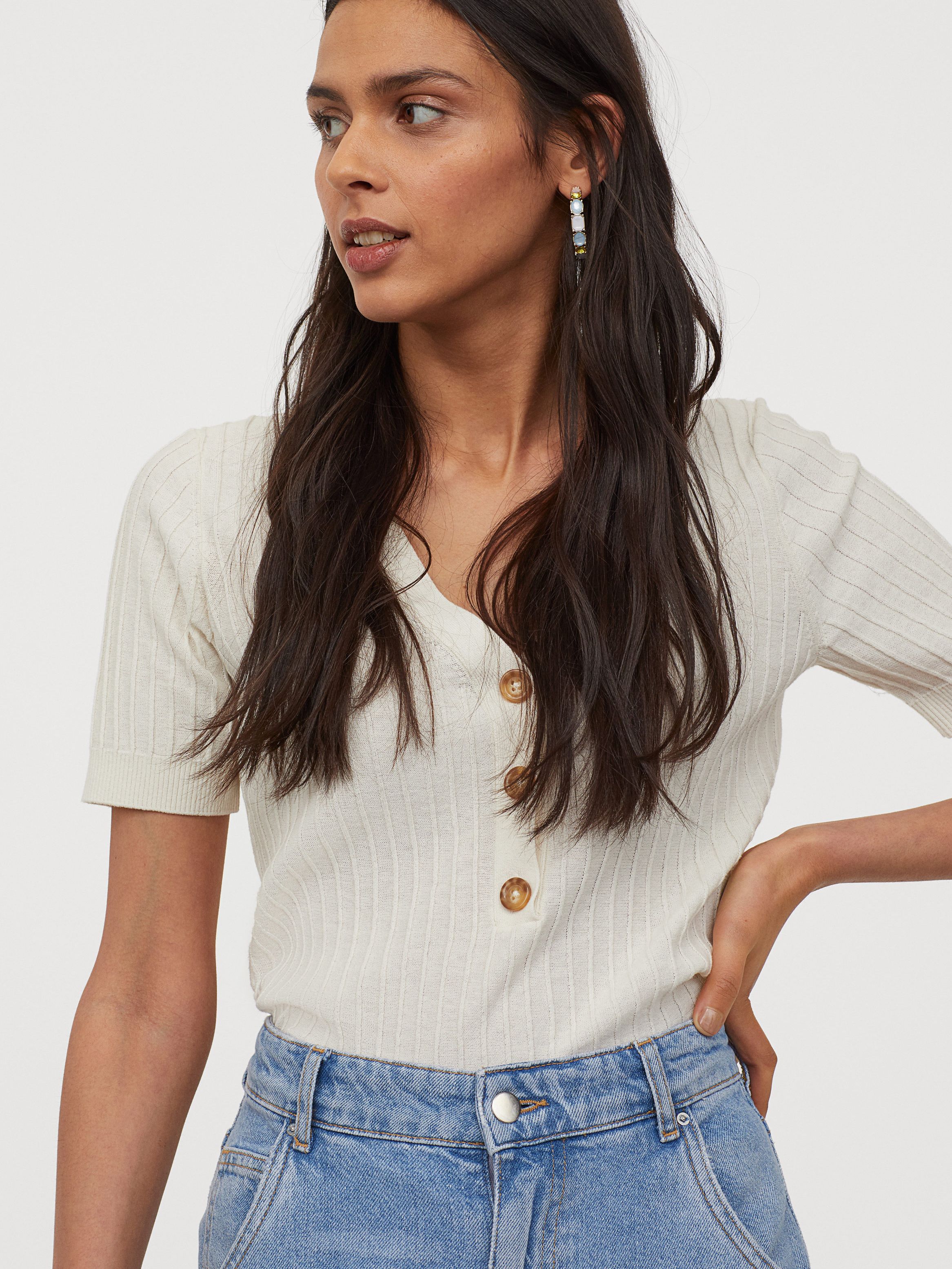 

Топ H&M 0857855-1 S Молочный