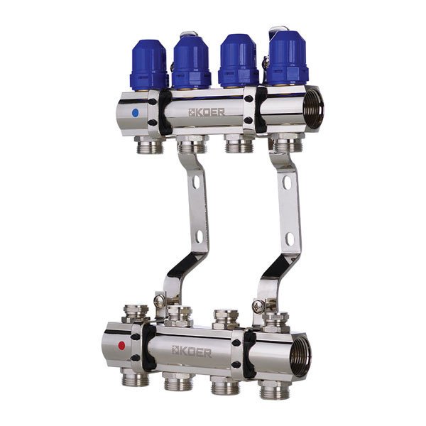 

Коллекторный блок с термостатич. клапанами KOER KR.1100-04 1”x4 WAYS (KR2630)