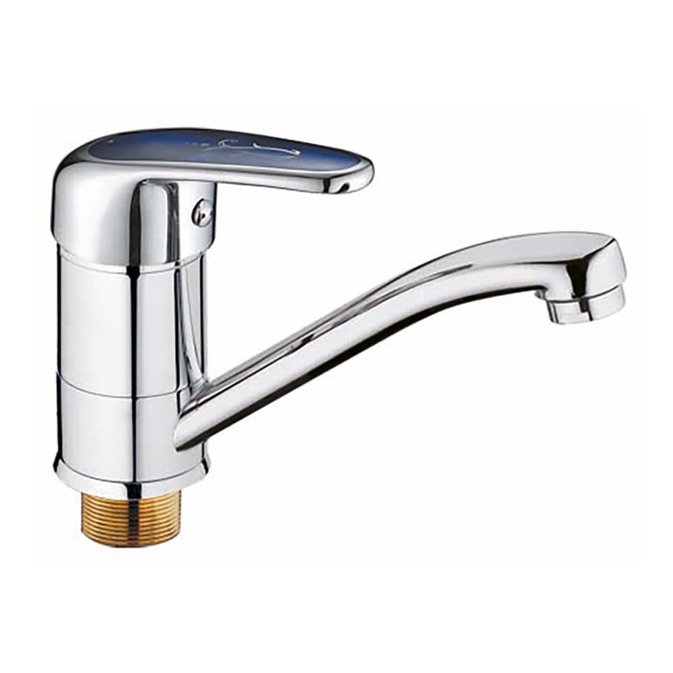 

Смеситель для кухни HAIBA MAGIC 555 (15 см) с синей ручкой (HB0672)