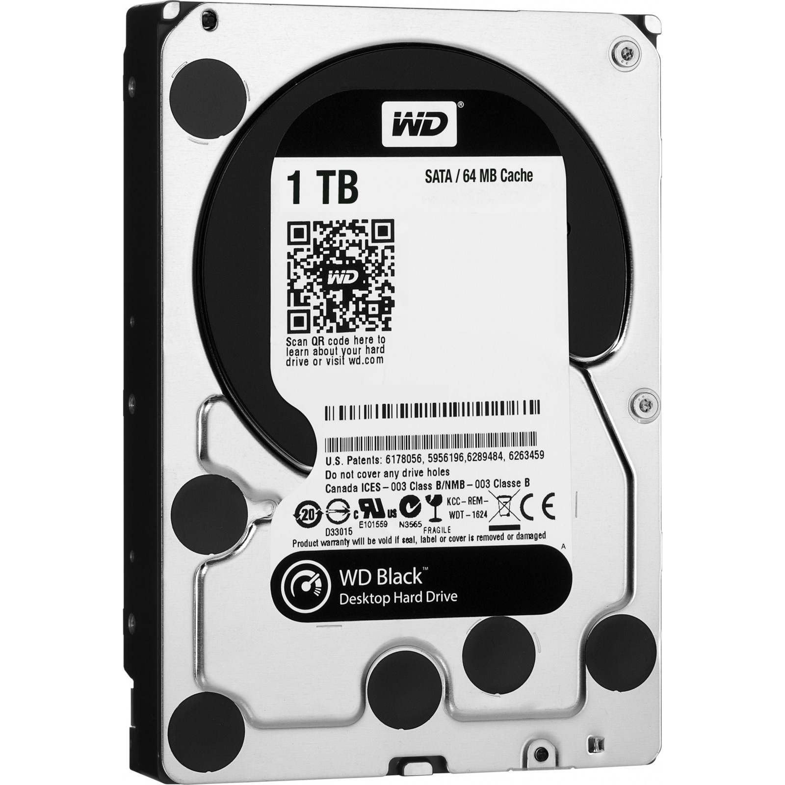 

Накопитель HDD SATA 1.0TB WD Black 7200rpm 64MB (WD1003FZEX) - Refubrished