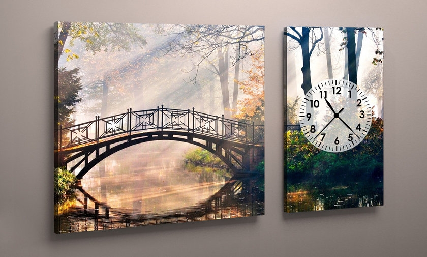 

Модульная фото картина Vitrina с часами бриллианты 100x60 см (100286-2Ч)