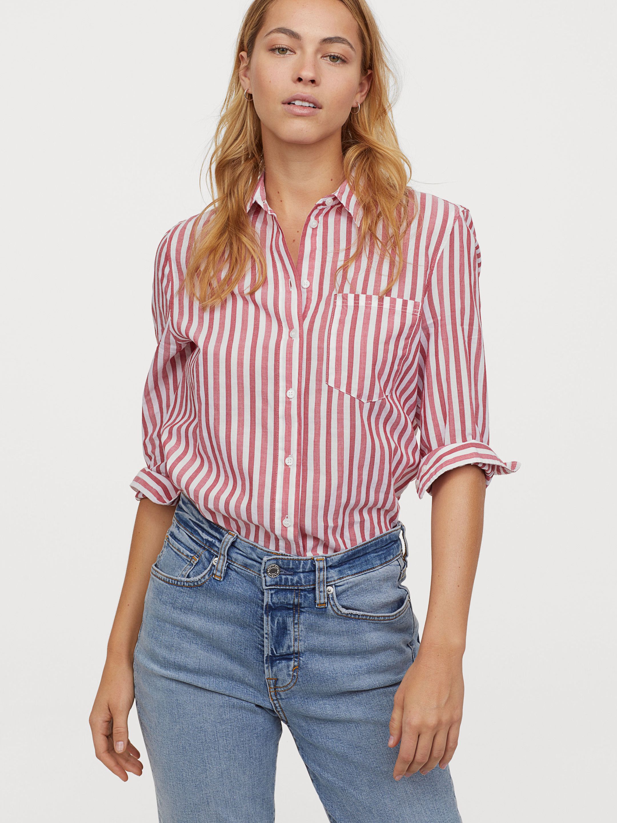 

Рубашка H&M 0675068-9 46 Красная