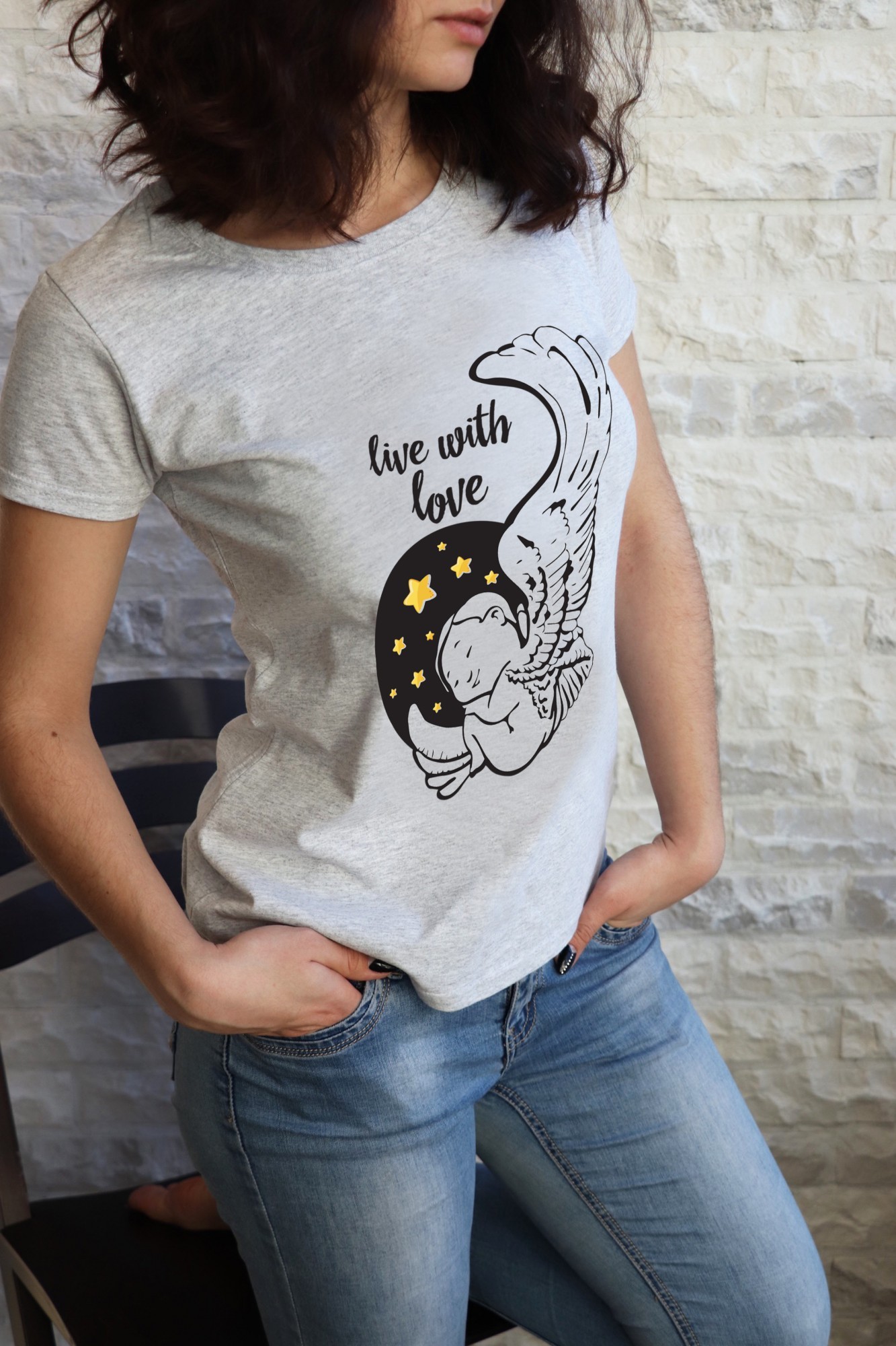 

Футболка Fruit of the loom Vitrina Print 80060 L Серая