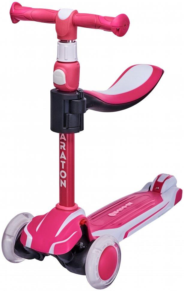 

Детский трехколесный самокат с сиденьем Maraton Scooter Flex My Go 2024 Pink-White