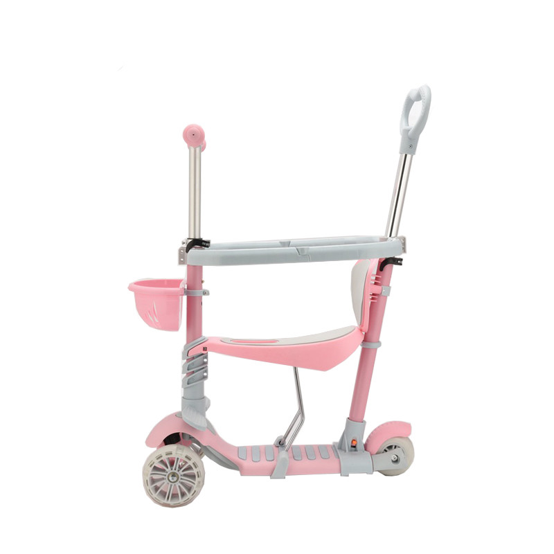 

Самокат трехколесный 6 в 1 Scooter Pastel My Go 2022 с бортиком и родительской ручкой лиловый