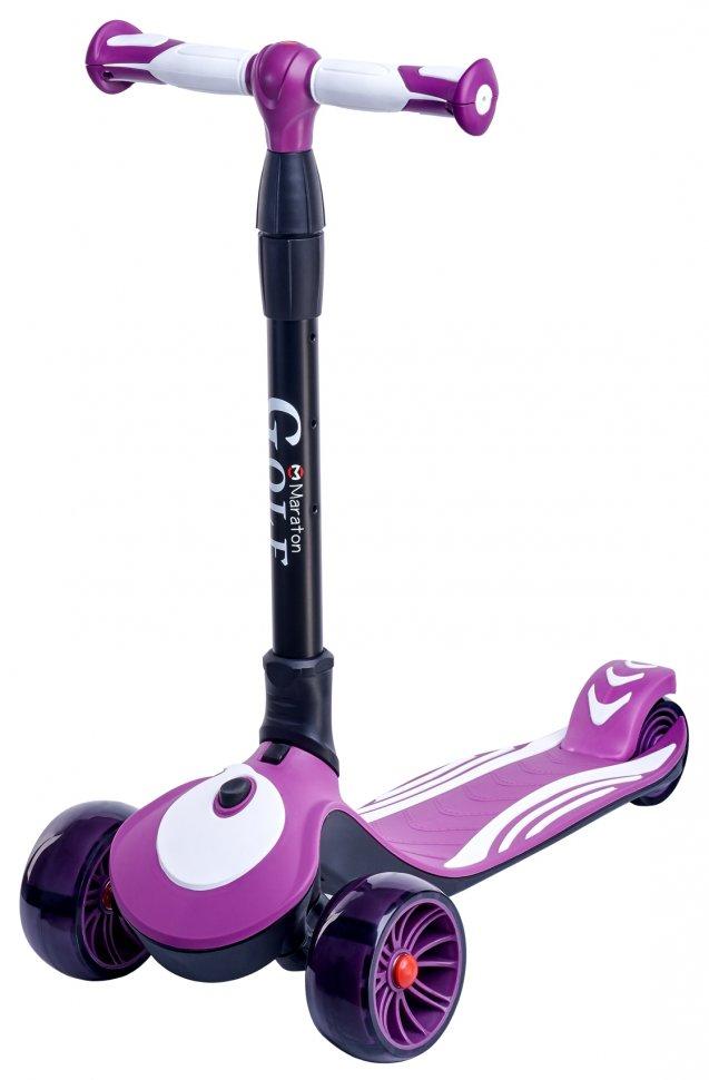 

Детский трехколесный самокат Scooter Golf My Go B 2028 фиолетовый-белый