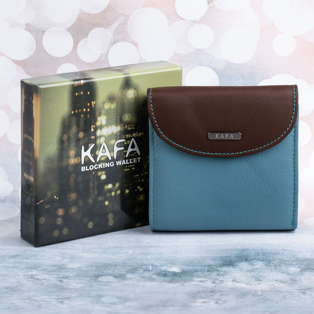

Кошелек женский кожаный маленький Kafa RFID 419