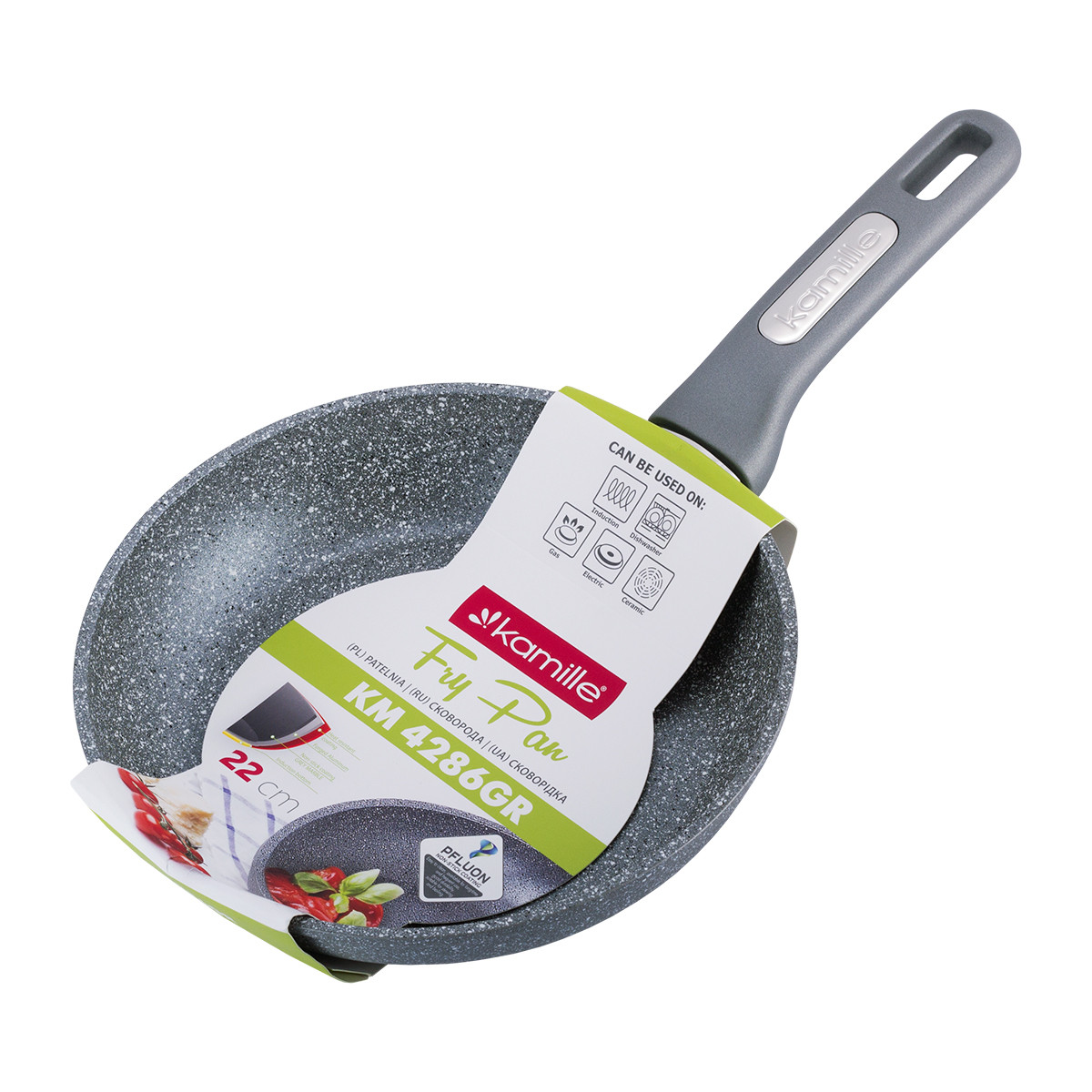 

Сковорода Kamille 22см с гранитным покрытием из алюминия 4286GR