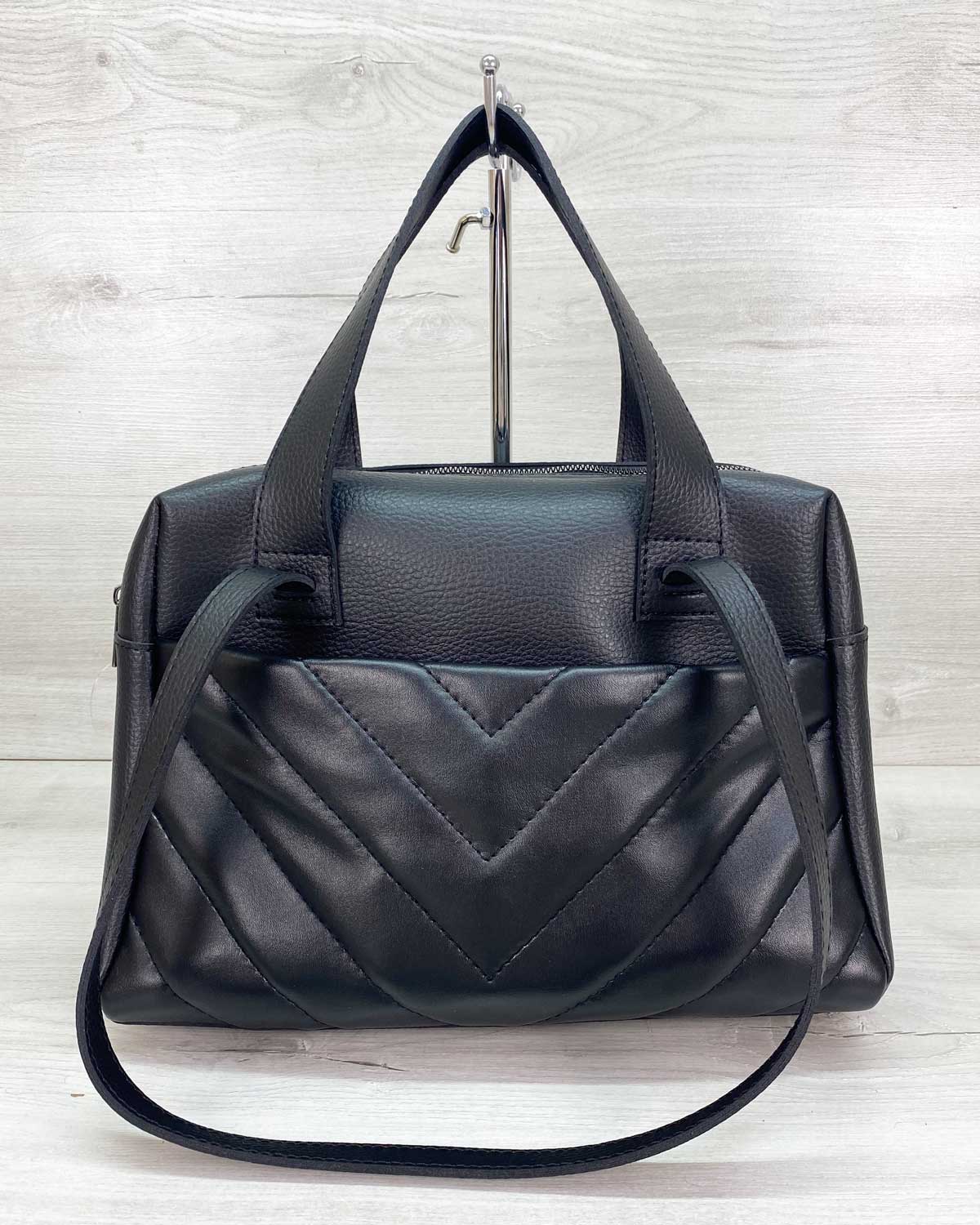 

Модная женская сумка экокожа WeLassie «Грейс» Черная