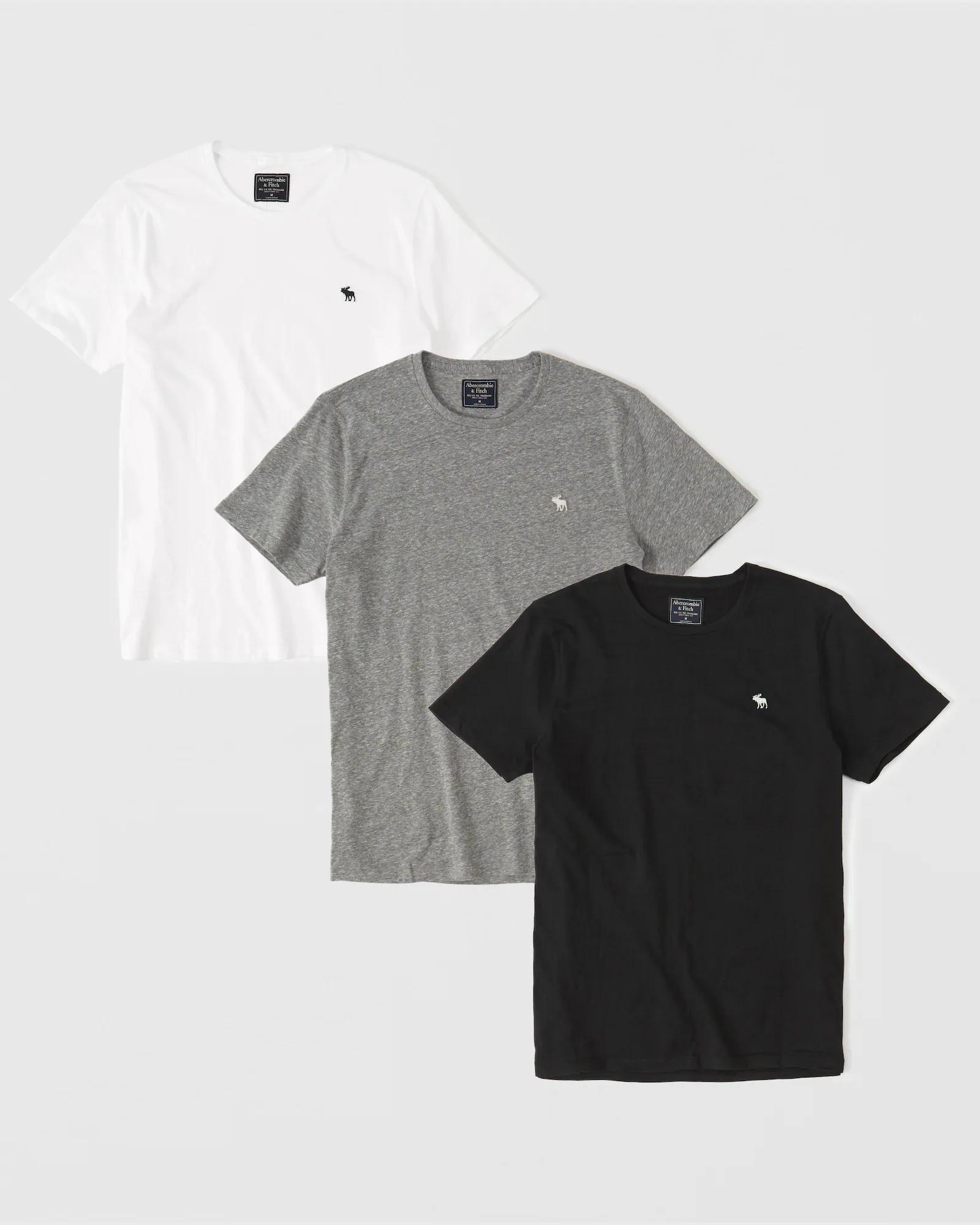 

Набор футболок (3 шт.) Abercrombie & Fitch AF8282M M Белый, серый, черный