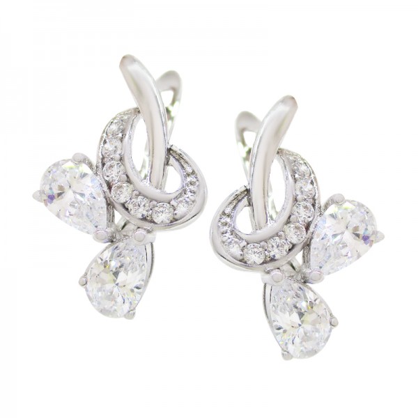 

Серьги Xuping с белыми фианитами родиум 5263000