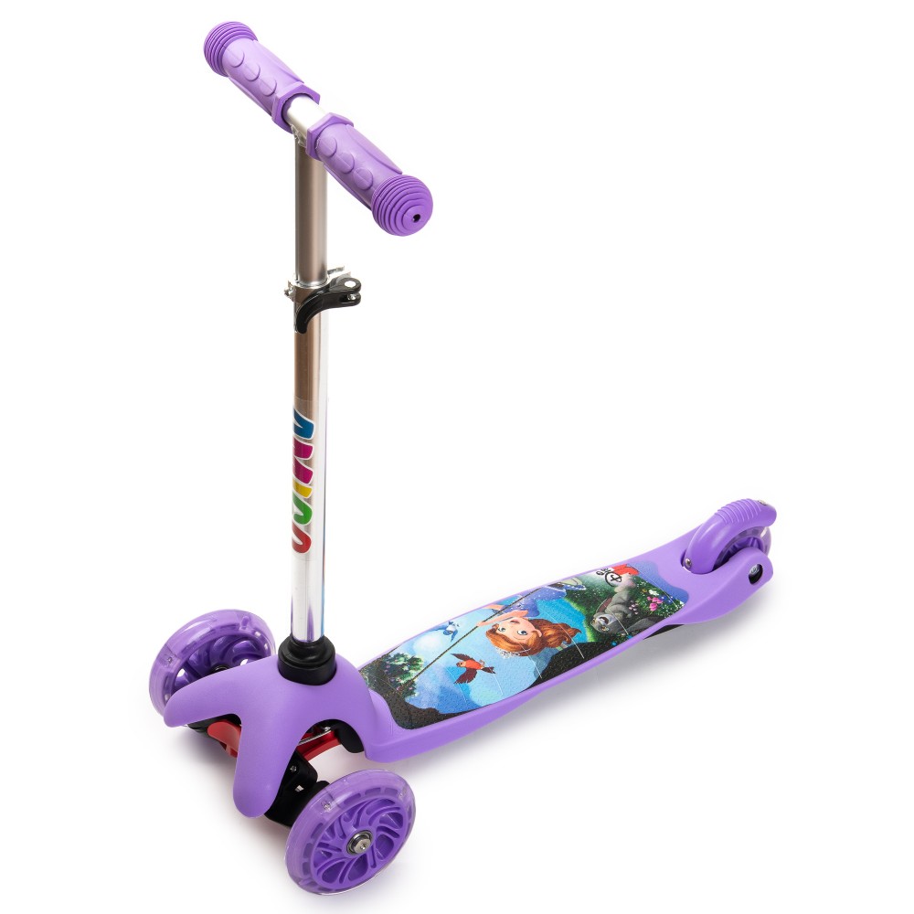 

Самокат Трехколесный Explore DRIFT scooter фиолетовый светящиеся колеса 2021